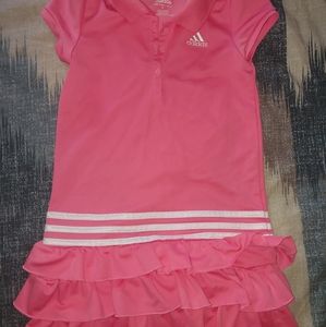 Girls Coral Adidas dress size 6